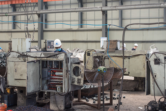 南岸网架配件-锥头加工车间